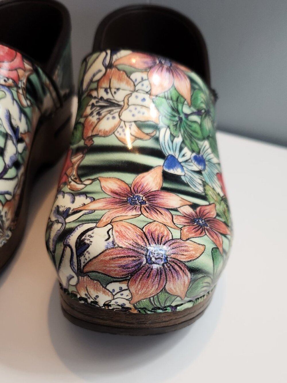 Dansko floral roses slipon clogs - Picture 2 of 11